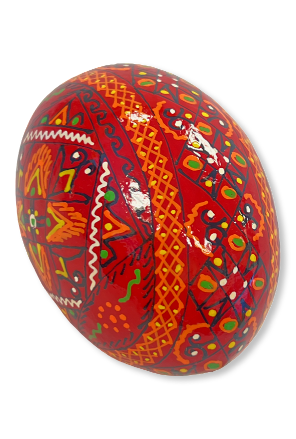 Ukrainian hand-made wood Easter egg "Pysanka" 7 colors