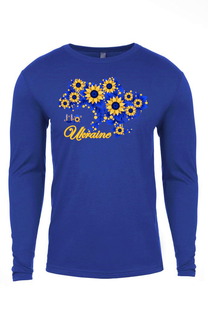 Adult long sleeve shirt "Sunflower Ukraine"