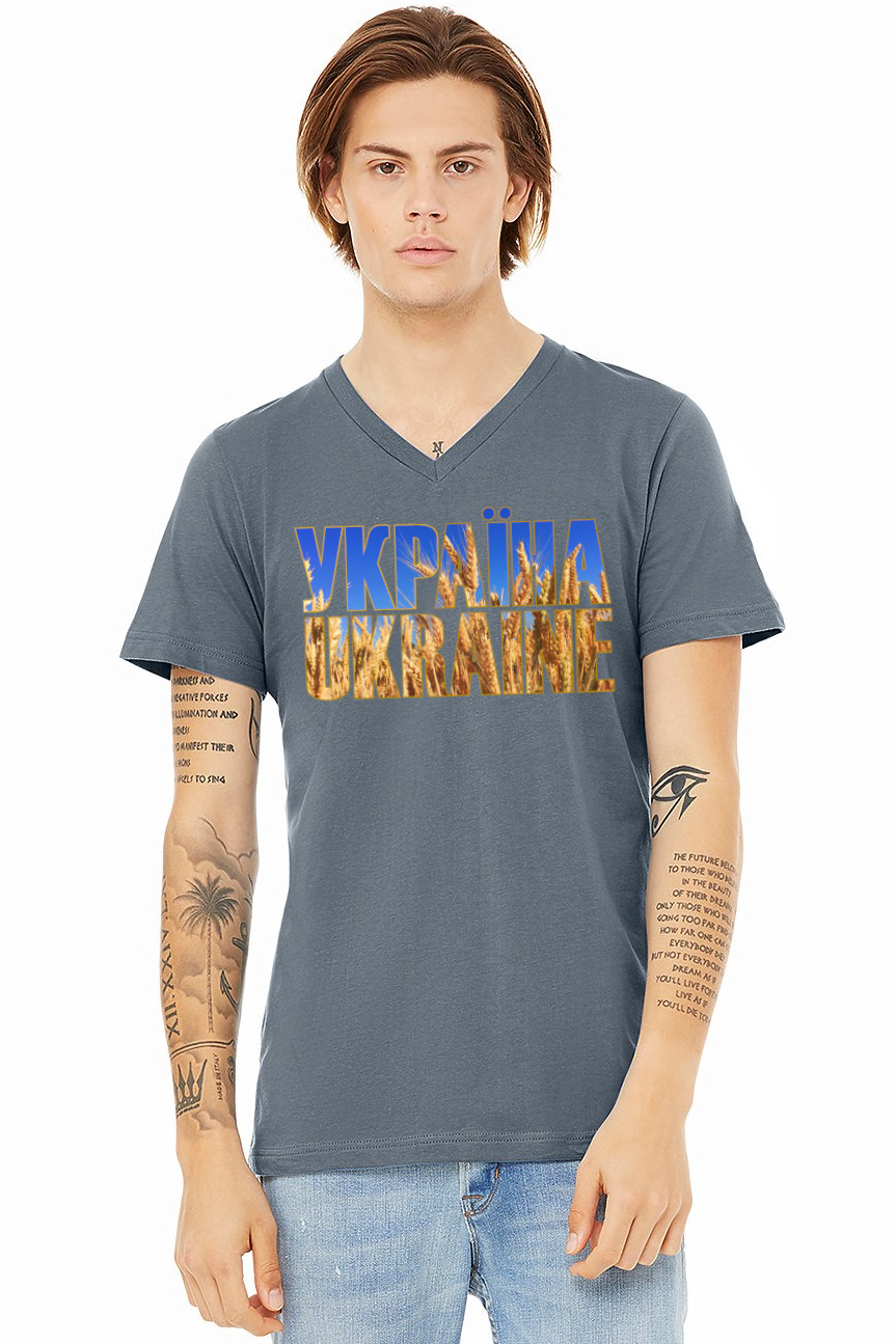 Adult v-neck t-shirt ""УКРАЇНА UKRAINE""