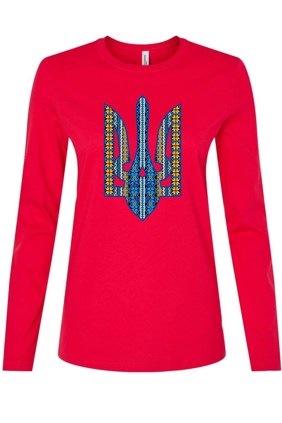 Female long sleeve top "Ornate Tryzub"