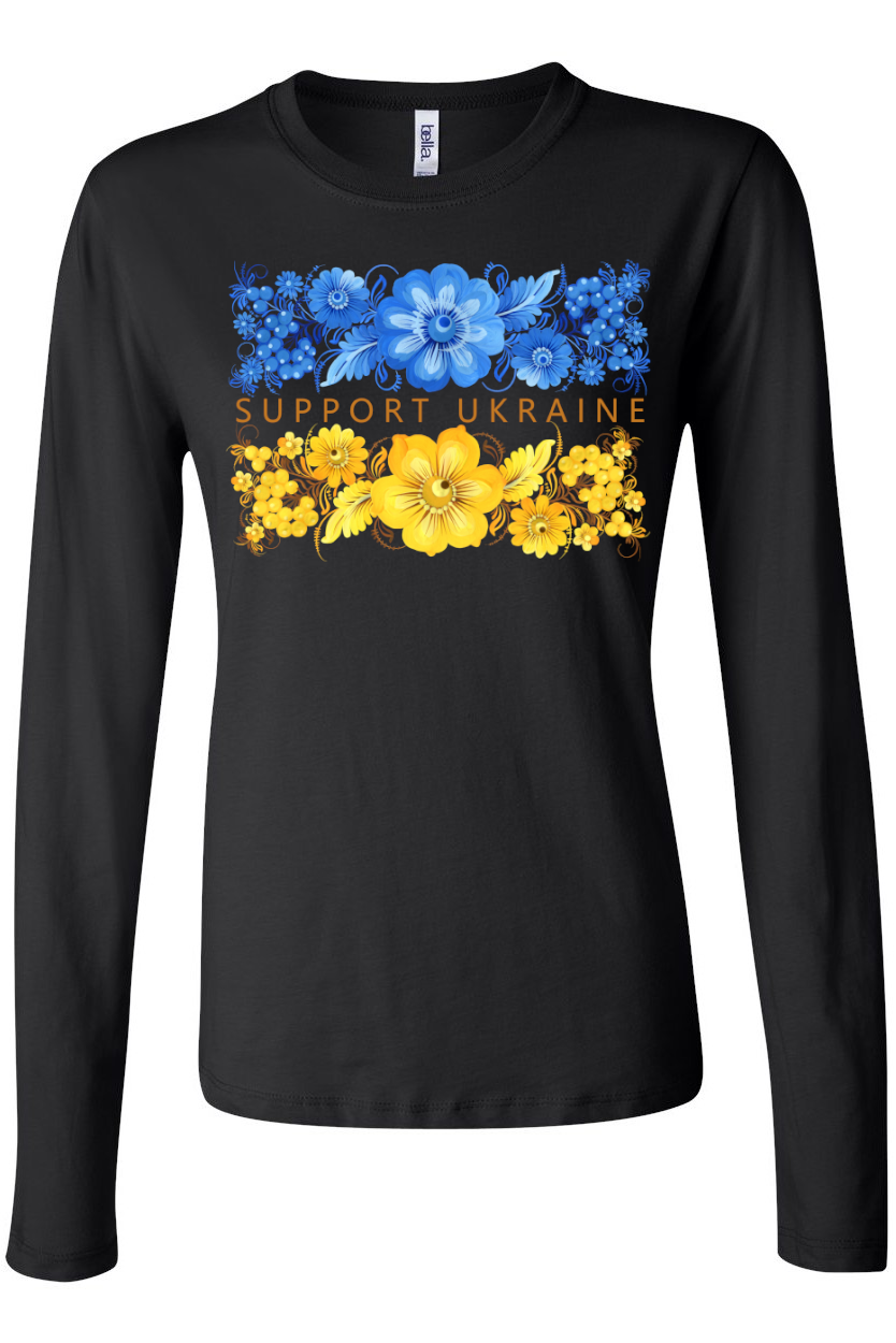 Female long sleeve top "Support Ukraine"