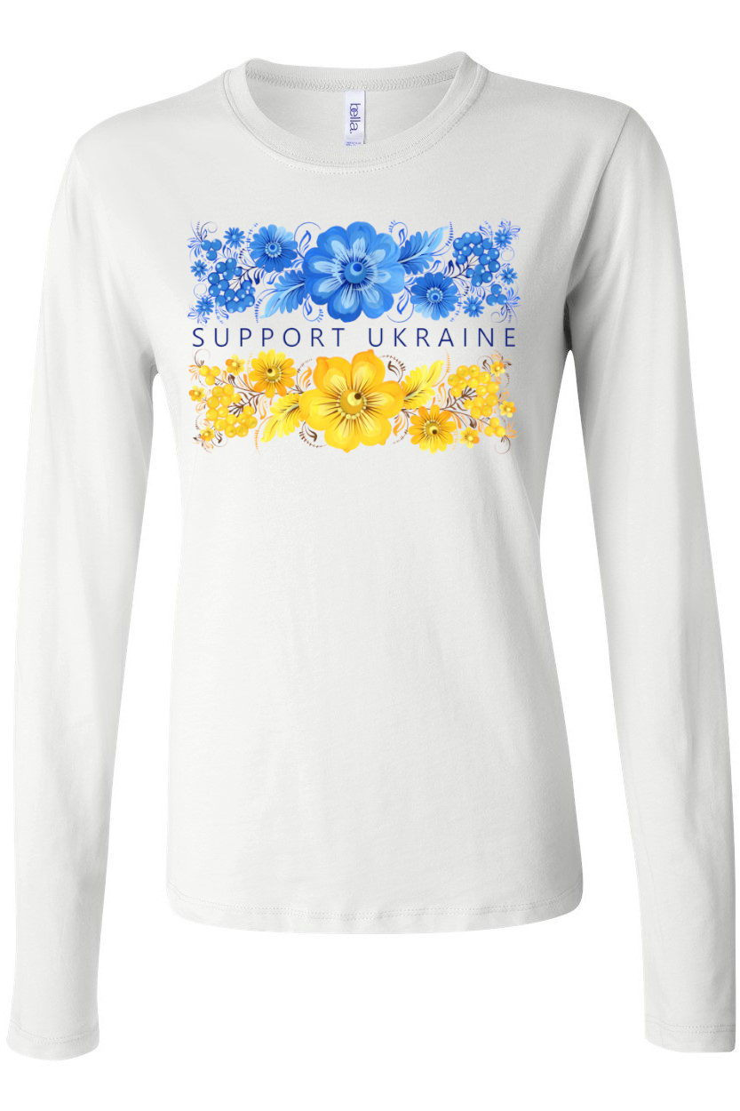 Female long sleeve top "Support Ukraine"