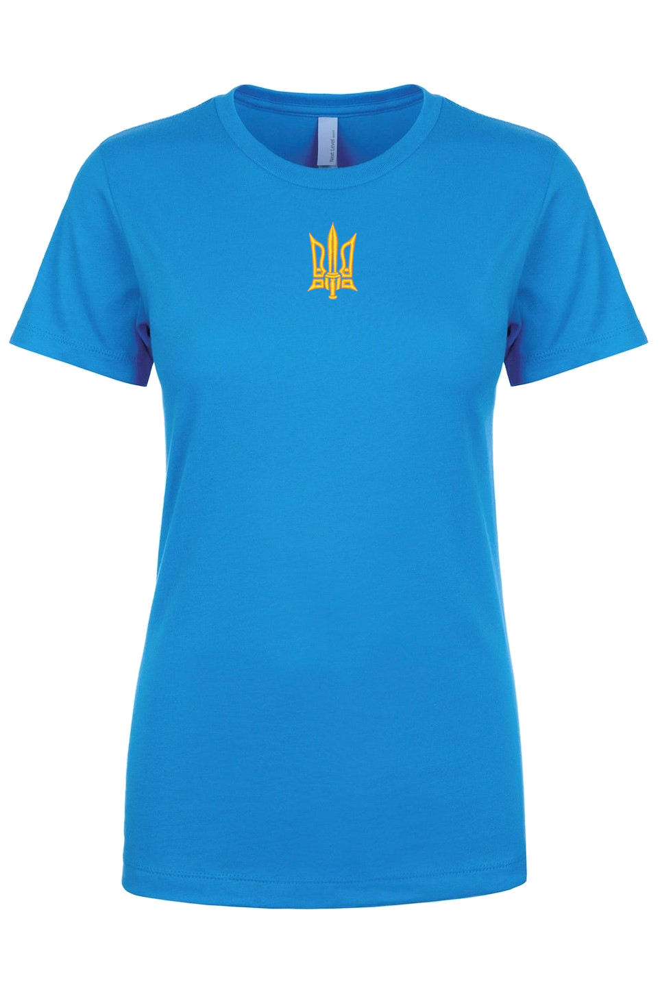 Female fit embroidered t-shirt "Tryzub"