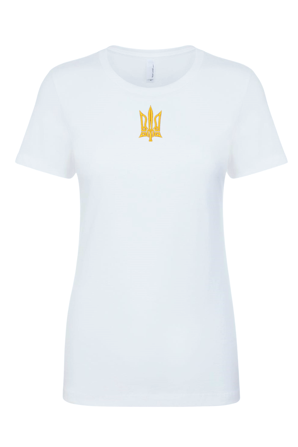 Female fit embroidered t-shirt "Tryzub"