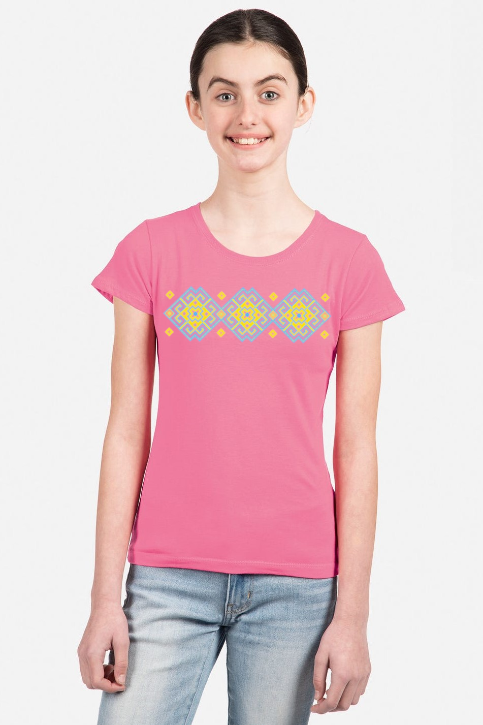 Girl's t-shirt "Vortex" yellow