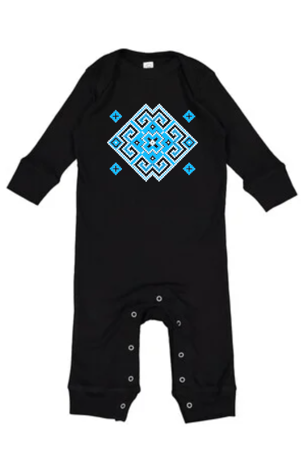 Baby Onesie bodysuit "Vortex" blue