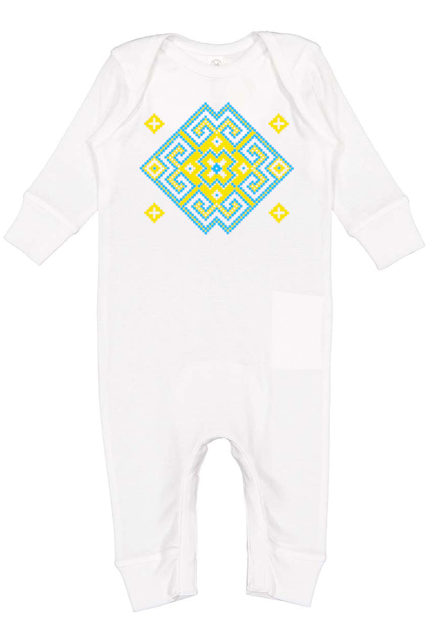 Baby Onesie bodysuit "Vortex" yellow