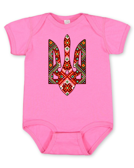 Infant onesie bodysuit "Etno Tryzub"