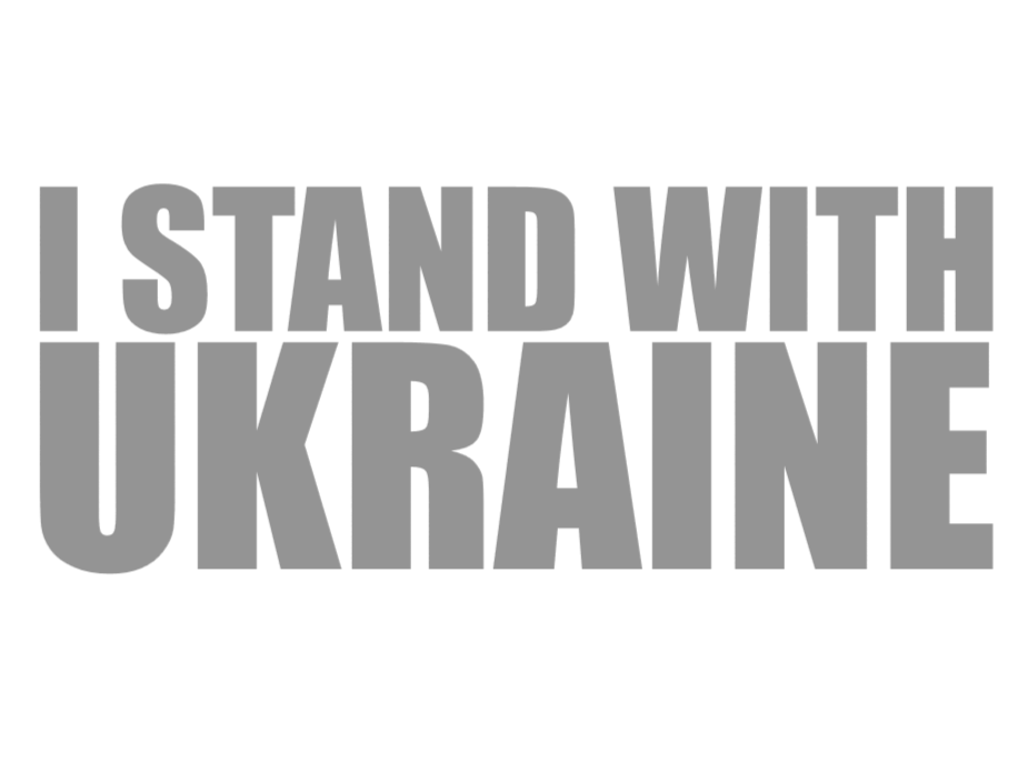 "I stand with Ukraine" decal.
