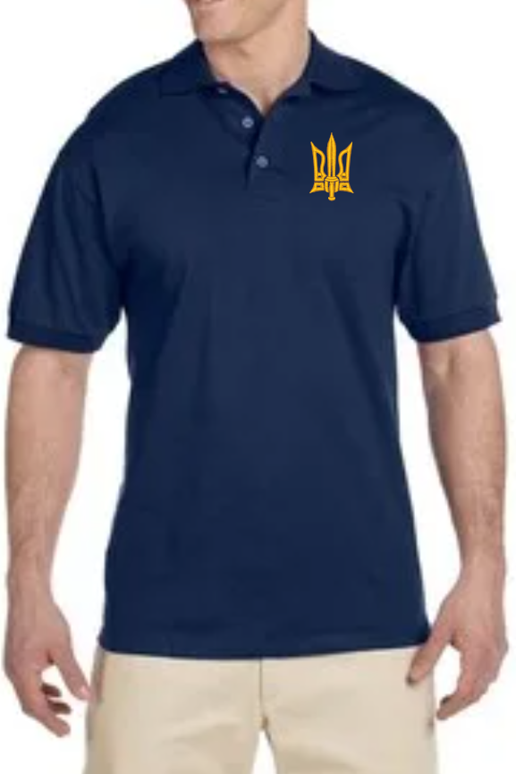 Men's embroidered polo shirt "Combat Tryzub"