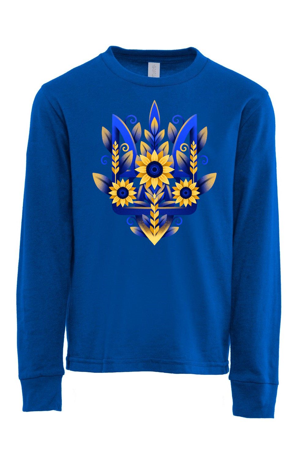 Youth long sleeve shirt "Sunflower Tryzub"