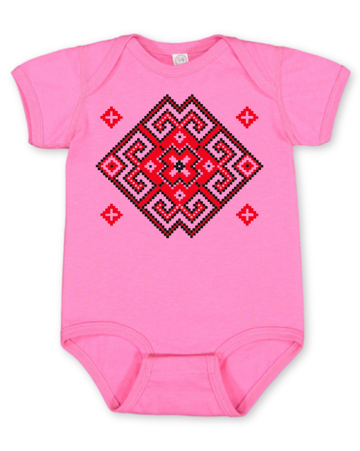 Infant onesie "Vortex" red