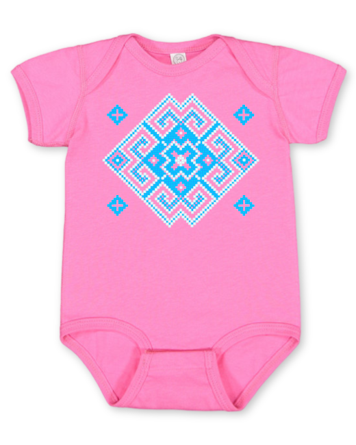 Infant onesie "Vortex" blue