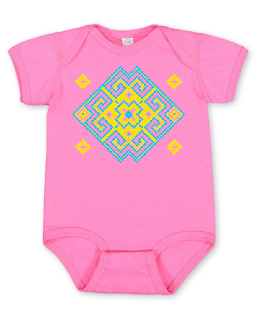 Infant onesie "Vortex" yellow