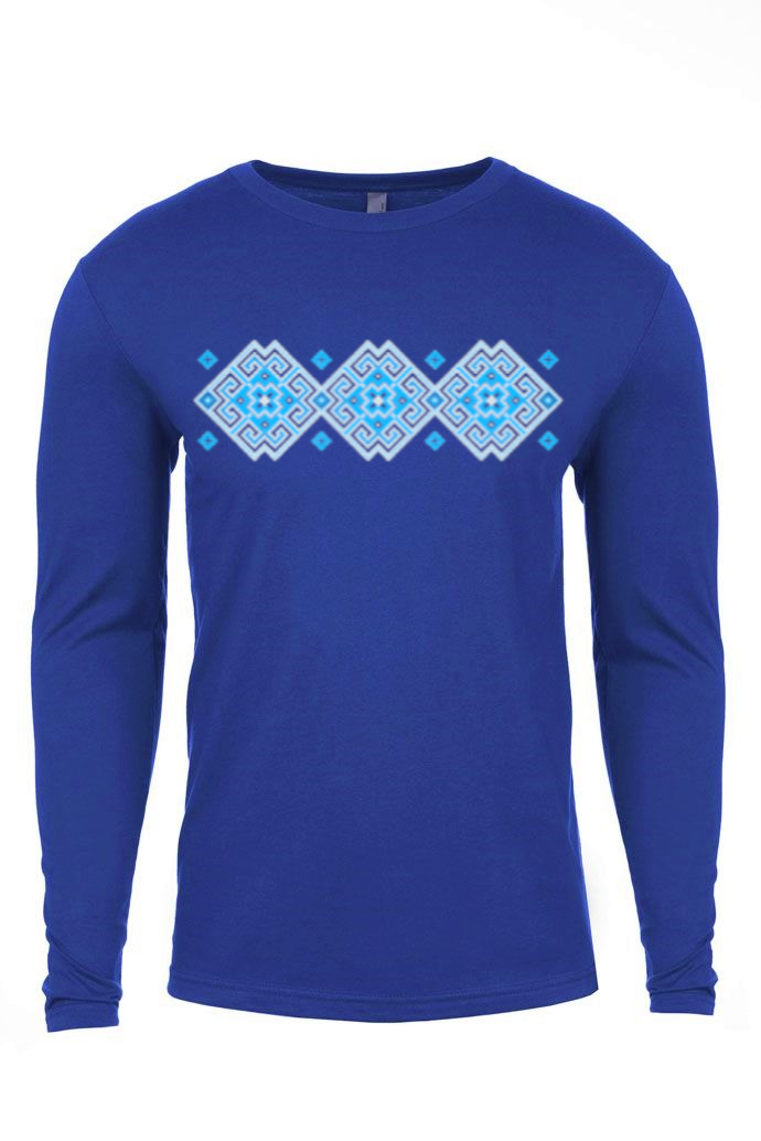 Adult long sleeve shirt "Vortex" blue