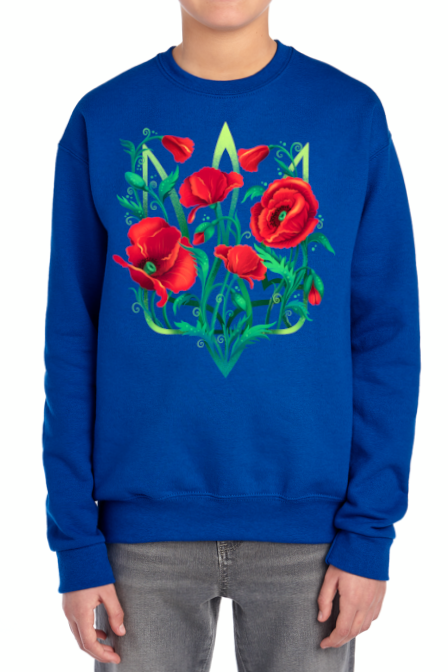 Kids' sweatshirt "Poppy Tryzub"