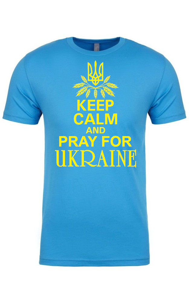 Adult t-shirt "Keep calm and pray for Ukraine"