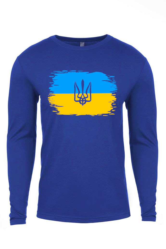 Adult long sleeve shirt "Ukrainian flag"