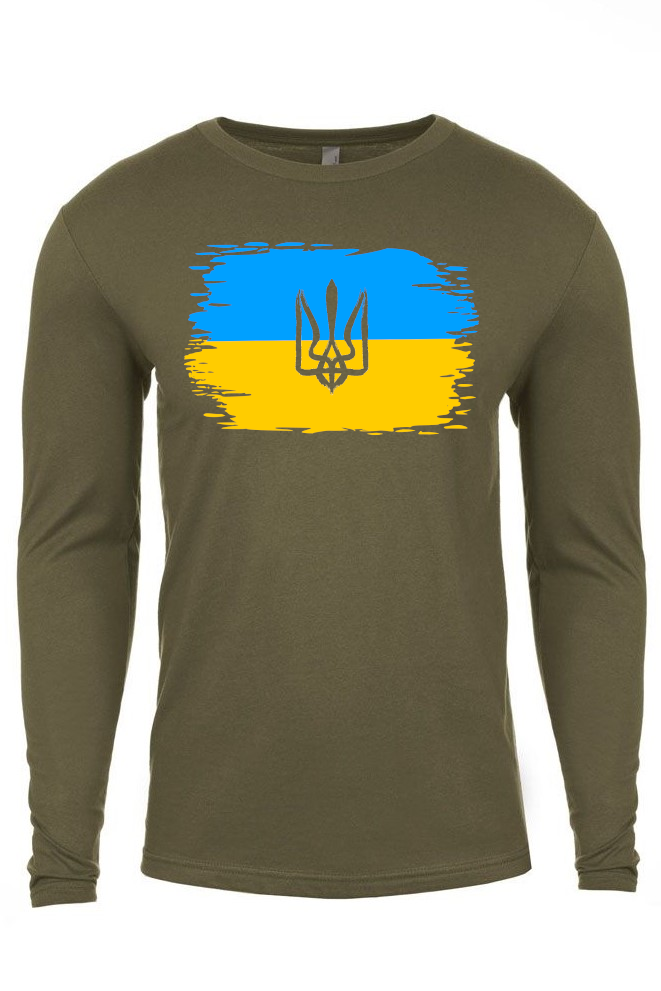 Adult long sleeve shirt "Ukrainian flag"