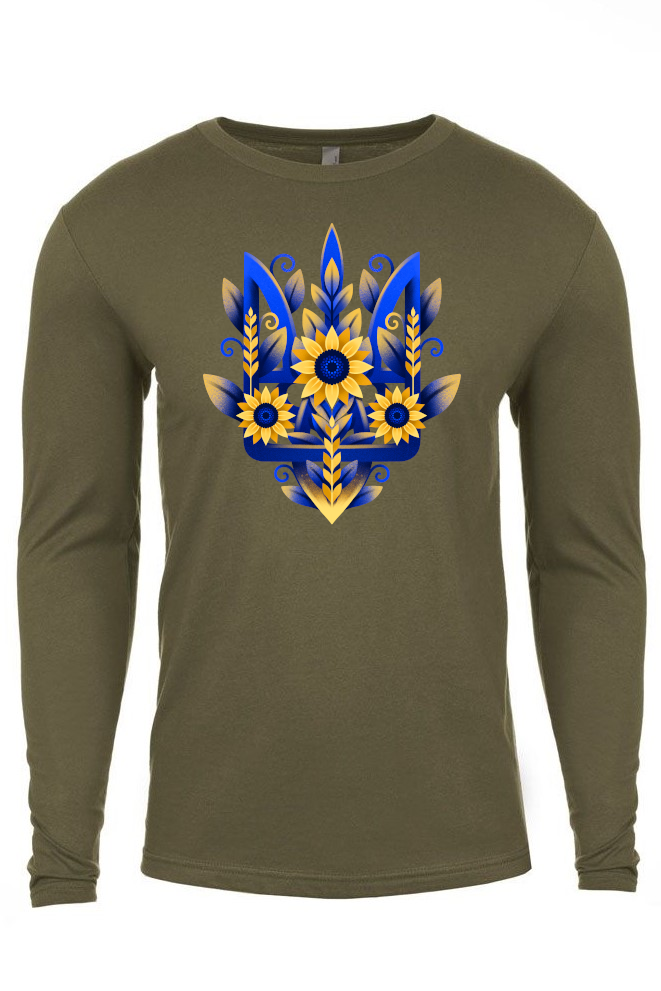 Adult long sleeve shirt "Sunflower Tryzub"