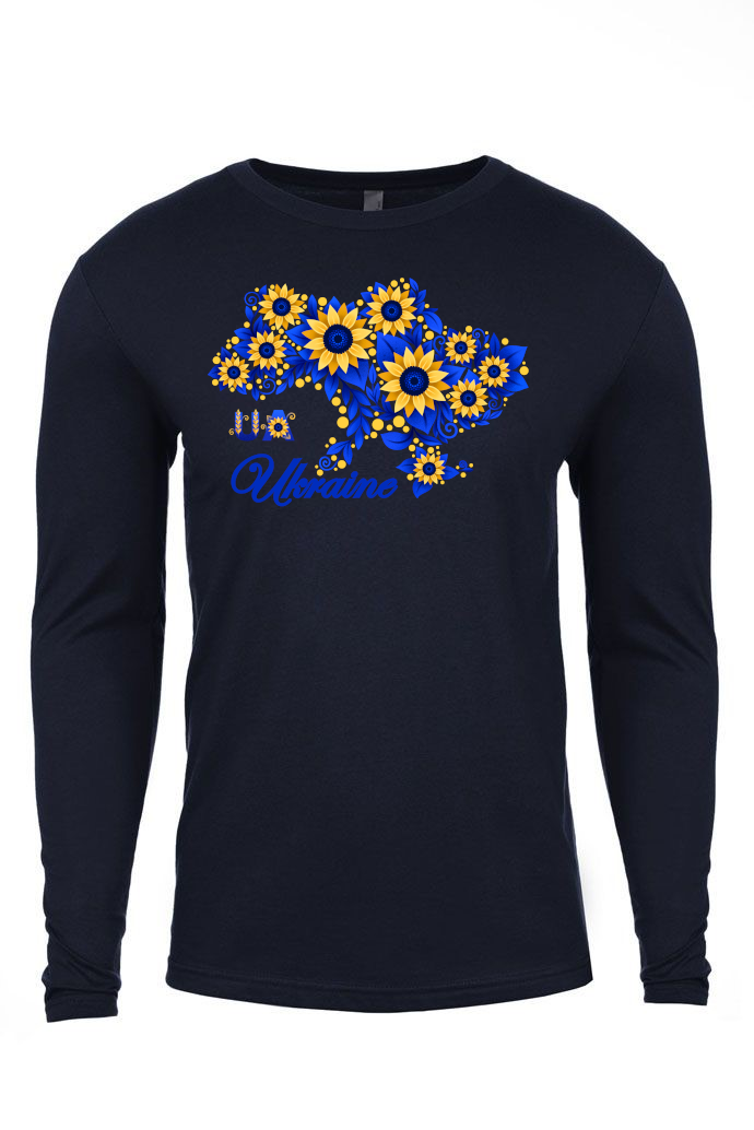 Adult long sleeve shirt "Sunflower Ukraine"