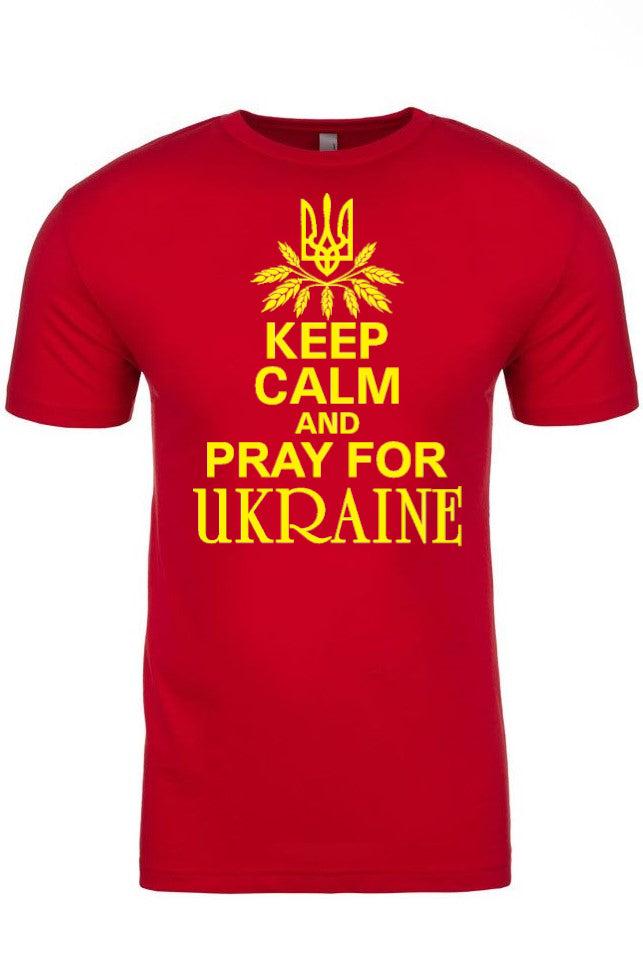 Adult t-shirt "Keep calm and pray for Ukraine"