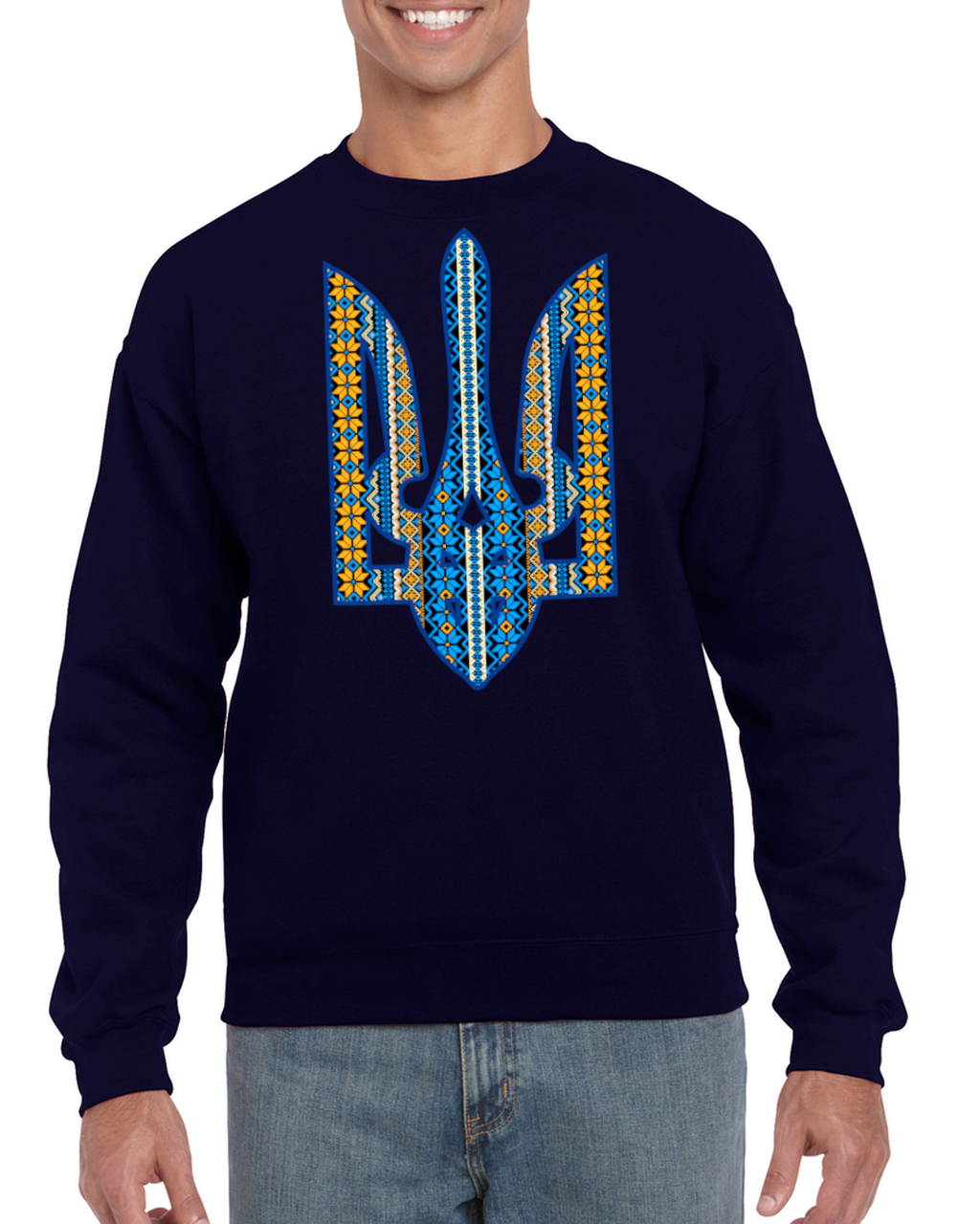 Adult unisex sweatshirt "Ornate Tryzub"