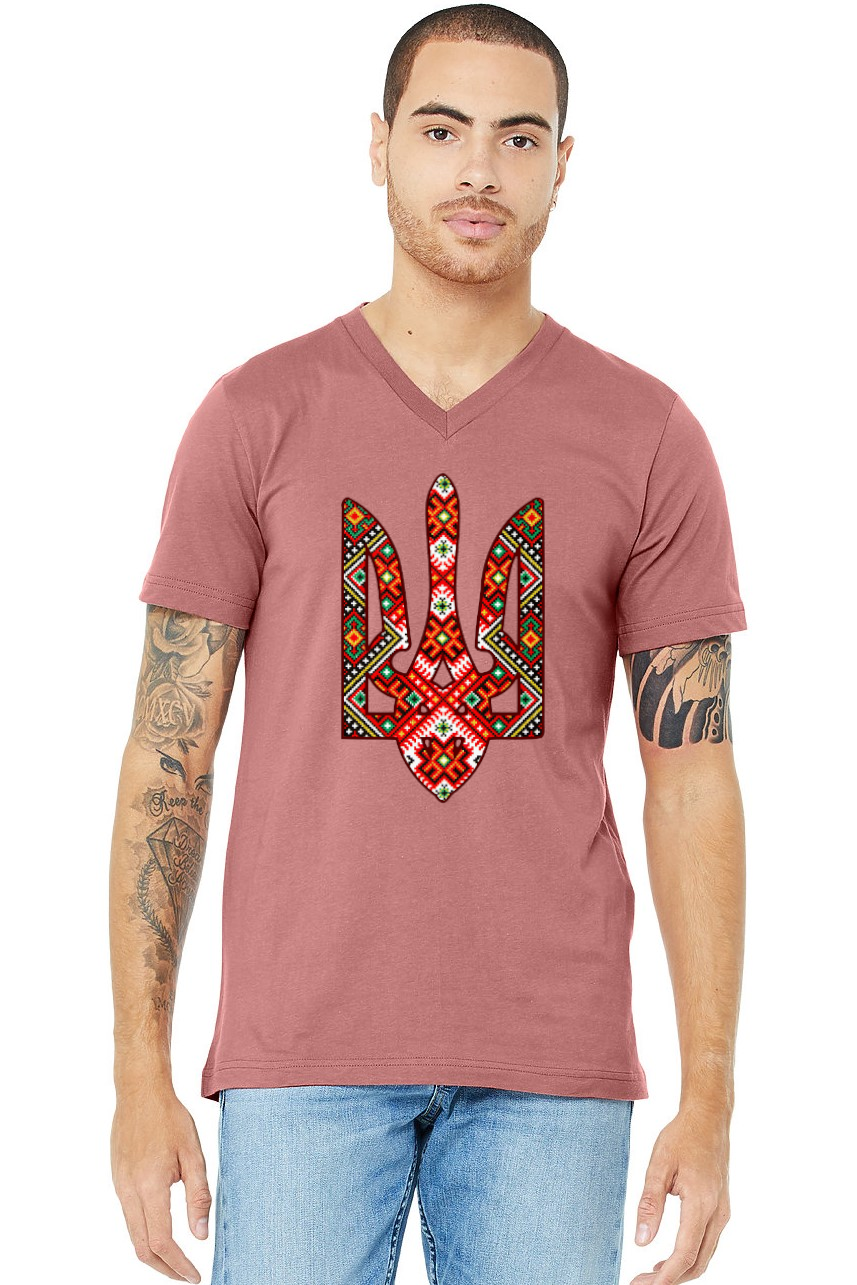 Adult v-neck t-shirt "Etno Tryzub"