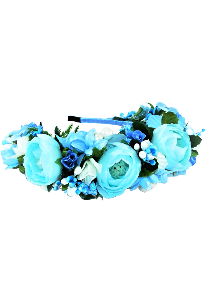 Headband "Azure Peony"