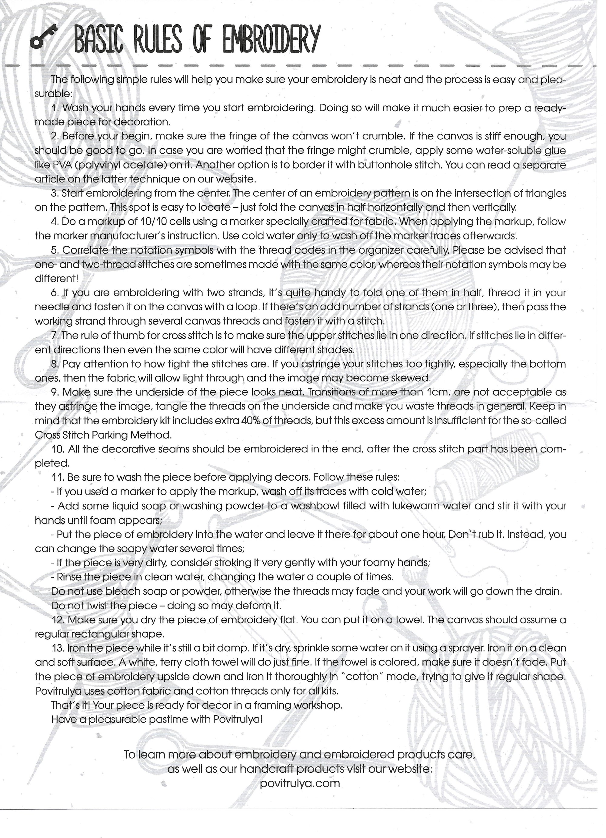 Embroidery kit "Native field"