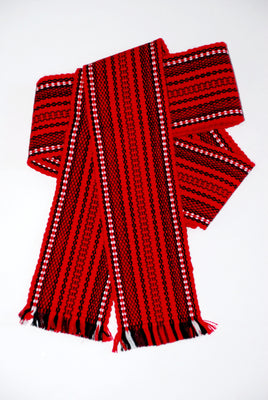 Ukrainian belt "Krayka" red