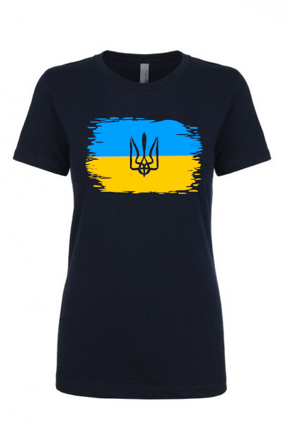 Female fit t-shirt "Ukrainian Flag"