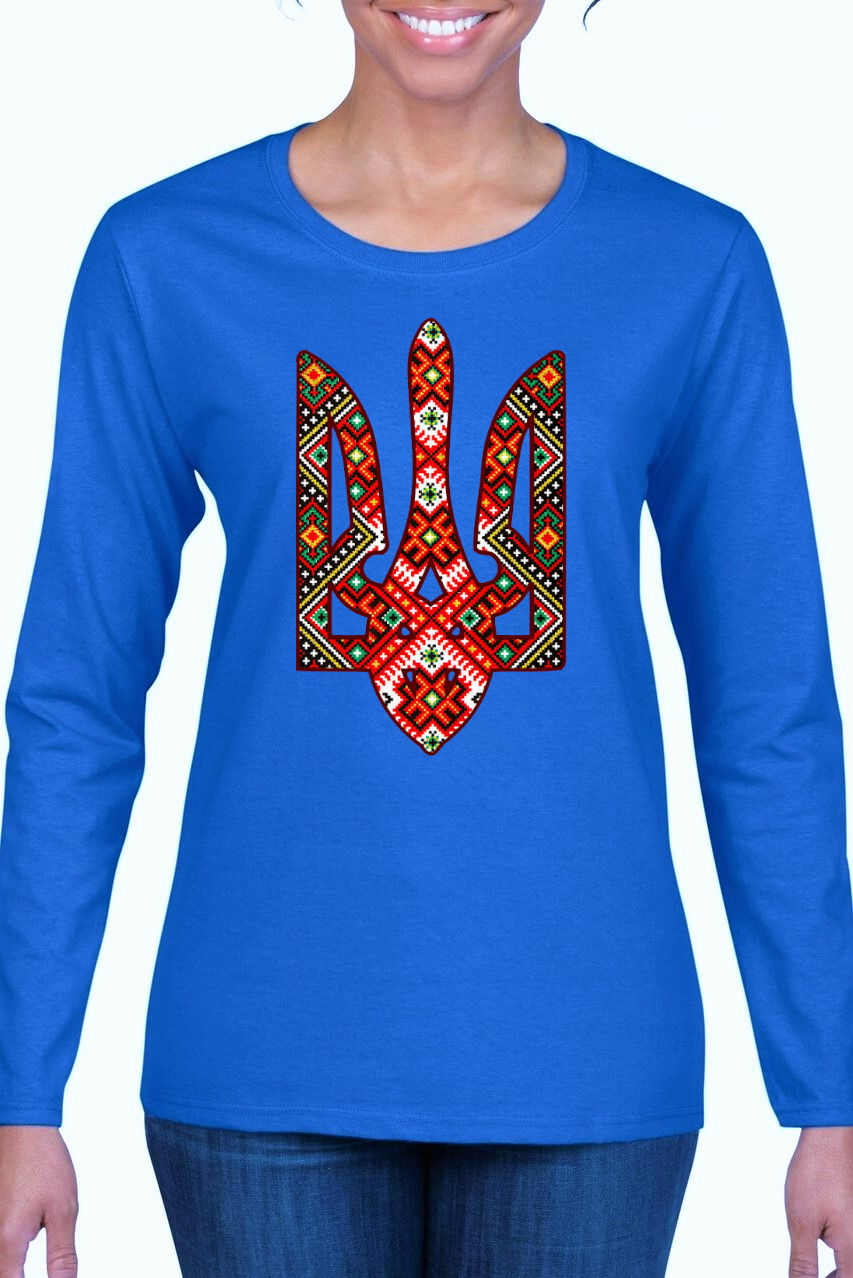 Ladies' long sleeve top "Etno Tryzub"