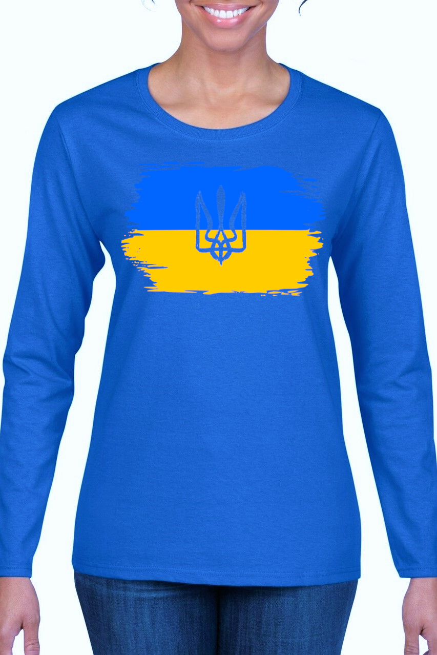 Ladies' long sleeve top "Ukrainian Flag"