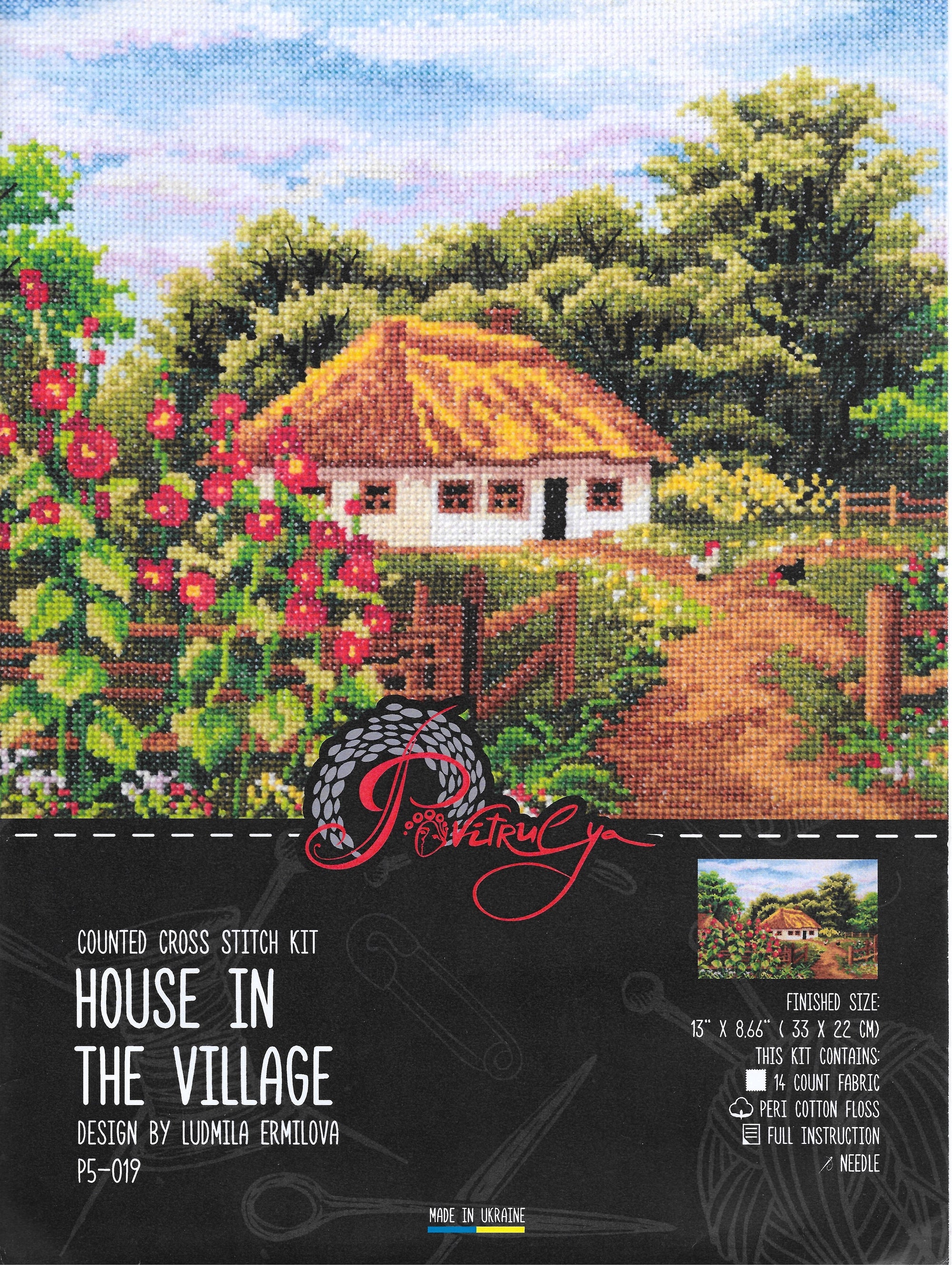 Embroidery kit "House in the village"
