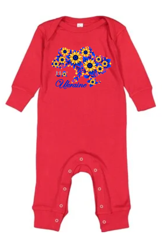 Baby Onesie bodysuit "Sunflower Ukraine"