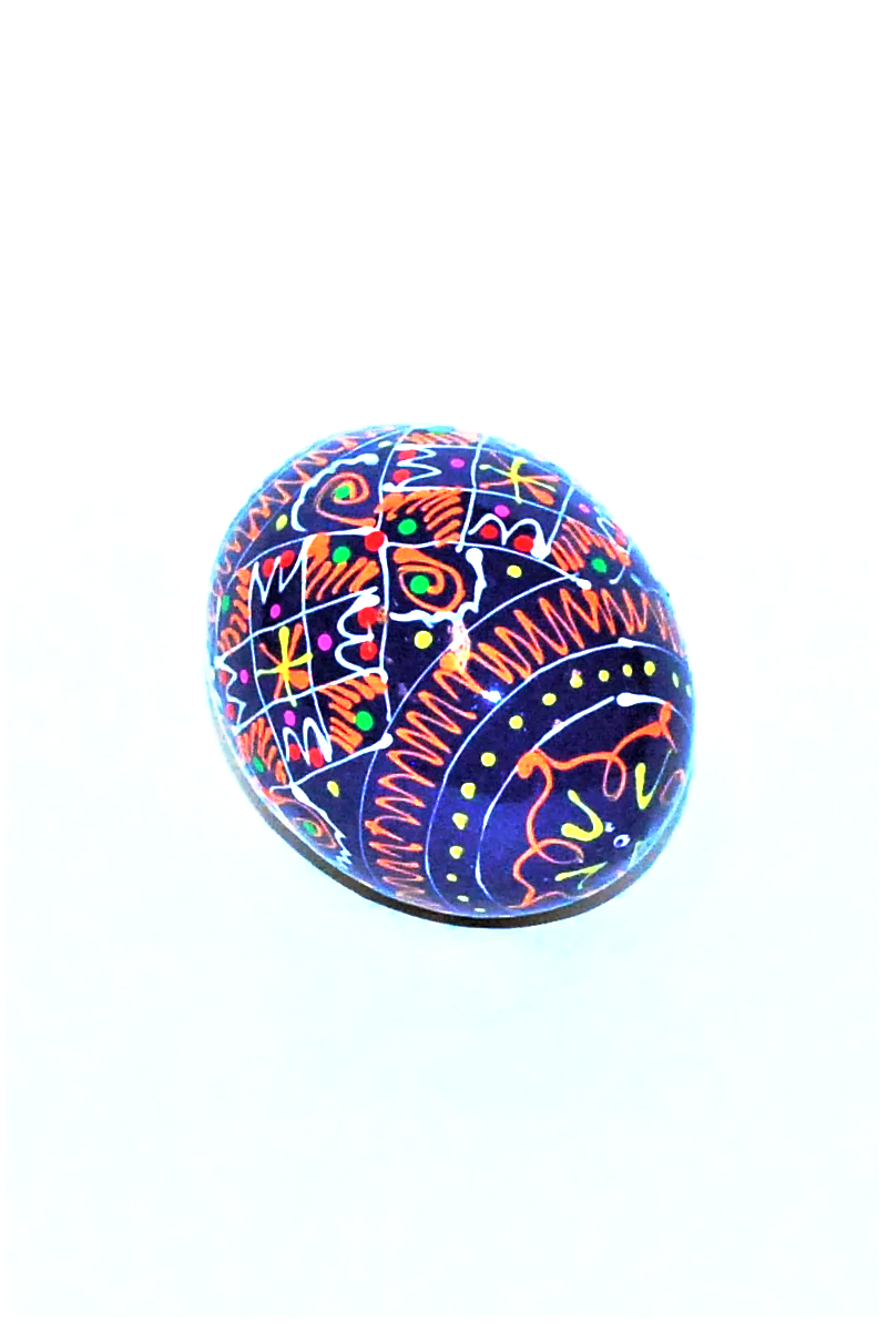 Ukrainian hand-made wood Easter egg "Pysanka"