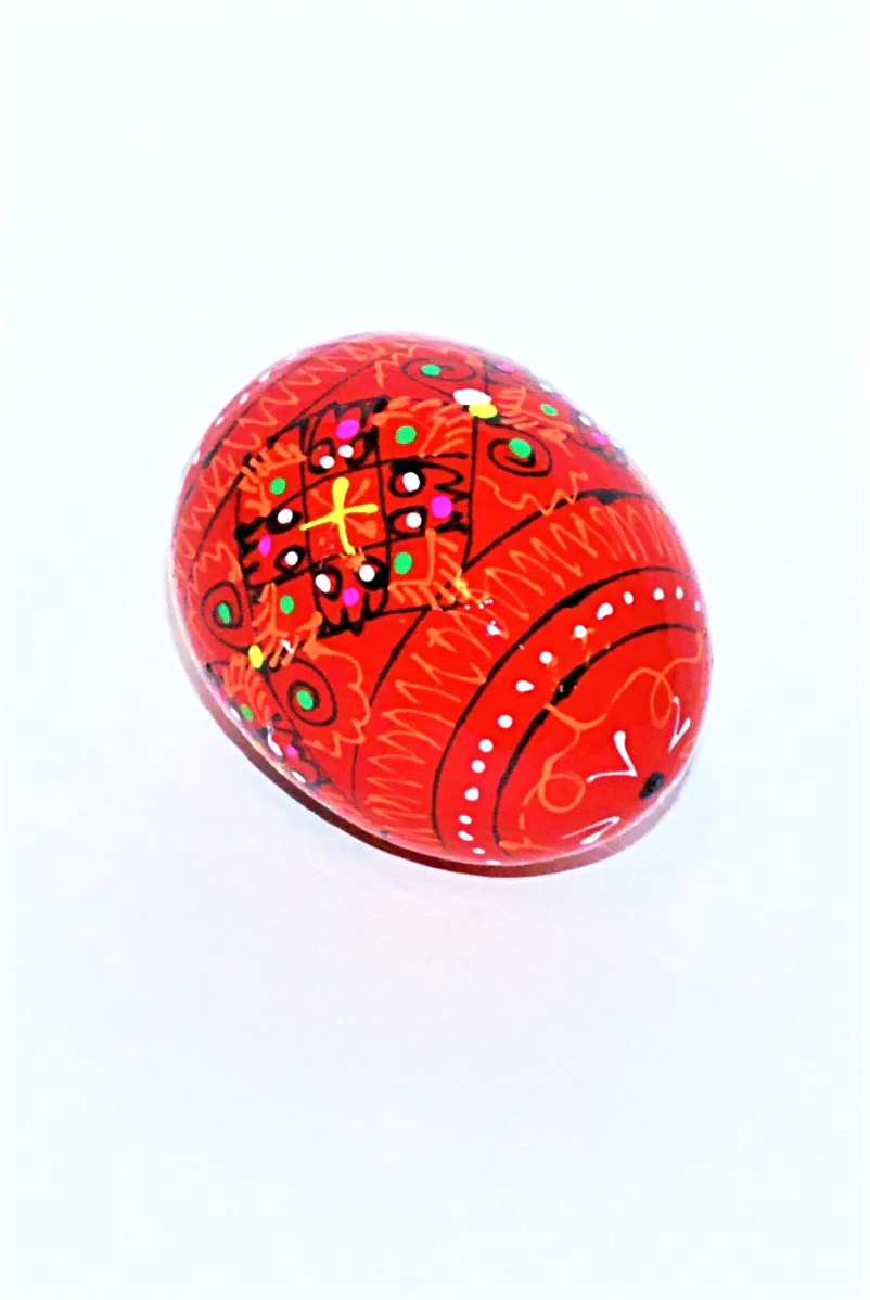 Ukrainian hand-made wood Easter egg "Pysanka"