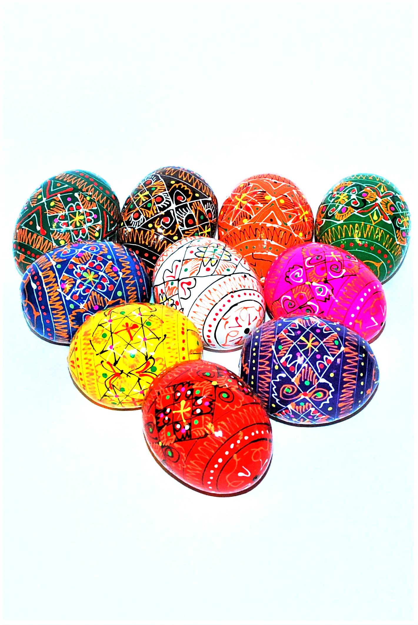 Ukrainian hand-made wood Easter egg "Pysanka"