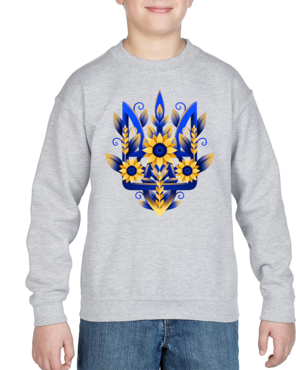 Kids' sweatshirt "Sunflower Tryzub"