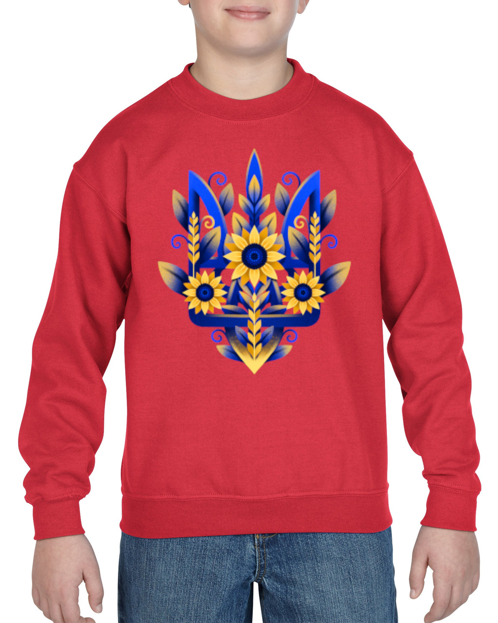 Kids' sweatshirt "Sunflower Tryzub"