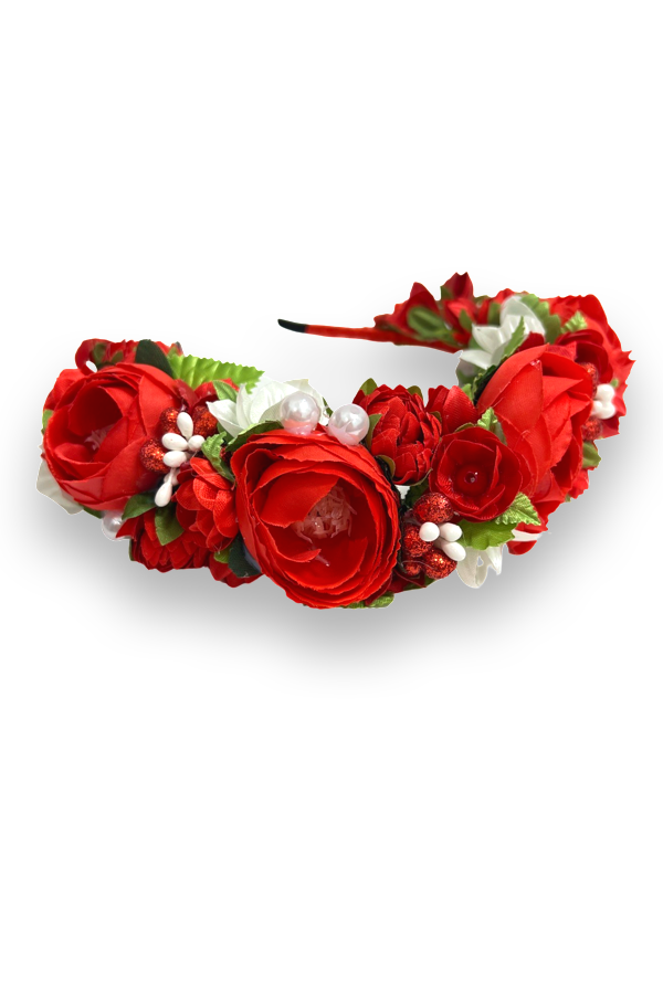 Headband "Red Peony"