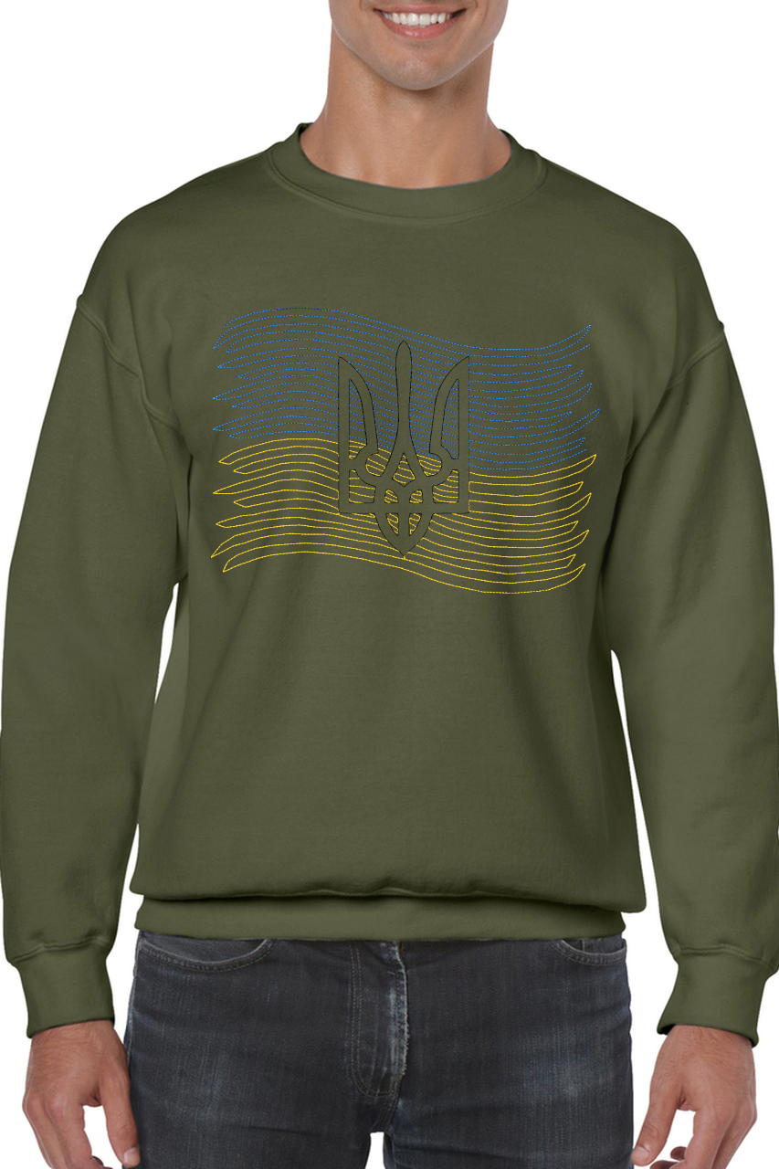 Adult unisex sweatshirt with Ukrainian symbolics embroidery