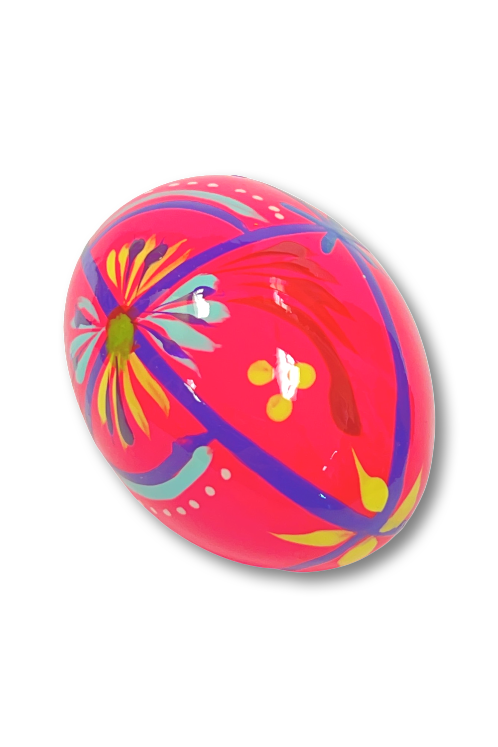 Ukrainian hand-made wood Easter egg "Pysanka" Vibrant