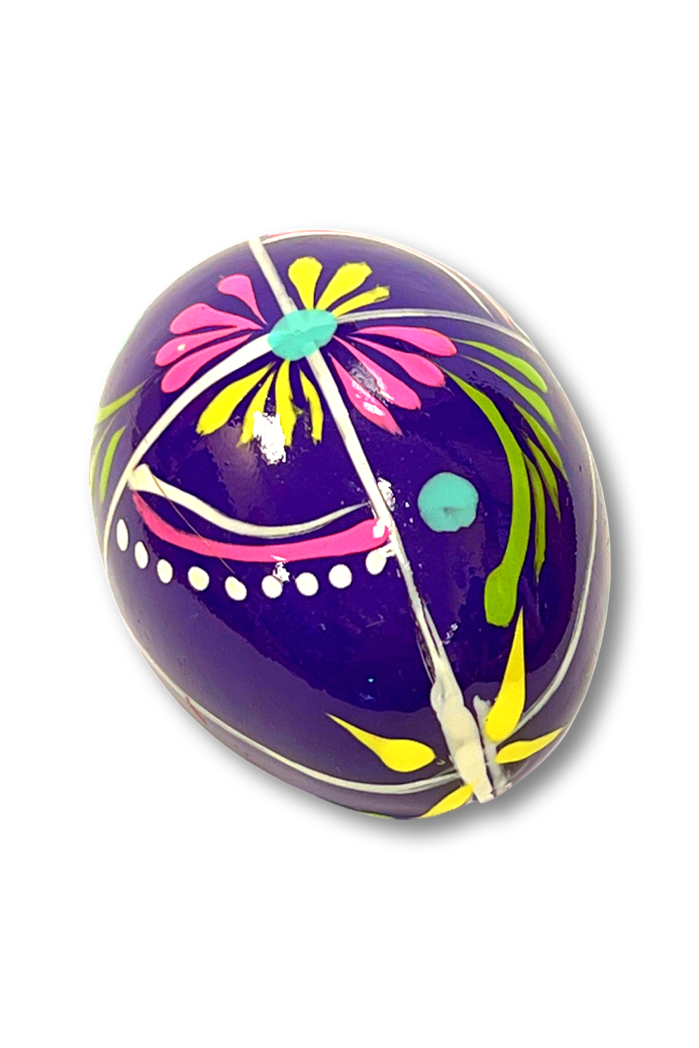 Ukrainian hand-made wood Easter egg "Pysanka" Vibrant