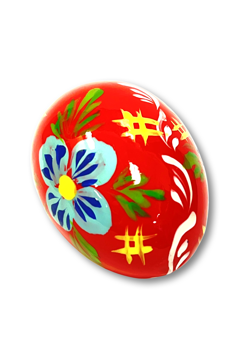 Ukrainian hand-made wood Easter egg "Pysanka" Blooming